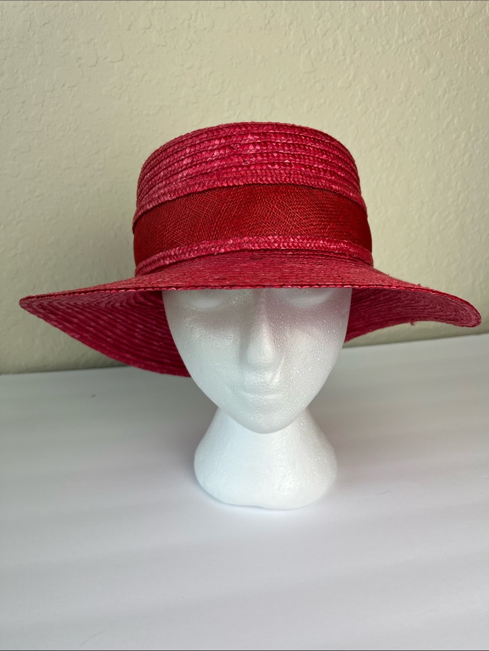 Betmar Red Banded Straw Hat with Bow Detail - Picture 3 of 5